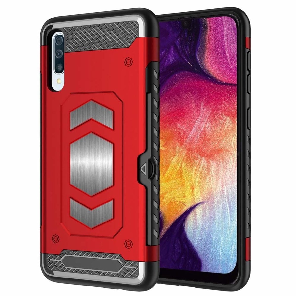 Luxe Armor Hoesje Geschikt Voor Samsung Galaxy A50s/A30s - Rood