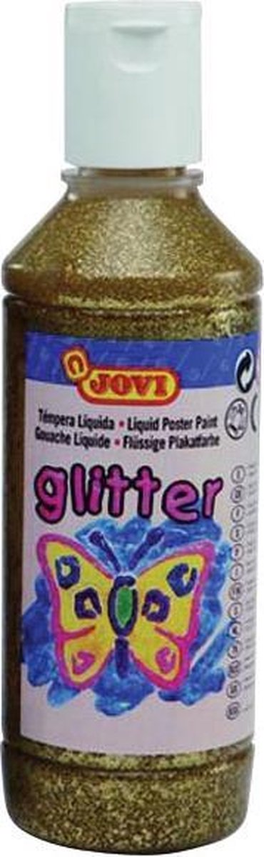 Jovi Plakkaatverf Glitter flacon van 250 ml, goud