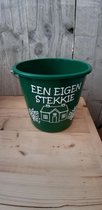 Emmer - Tekst - 5 liter -Een eigen stekkie - Groen - Kado - Gift