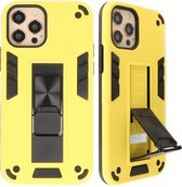 Wicked Narwal | Stand Hardcase Backcover voor iPhone 12 - 12 Pro Geel