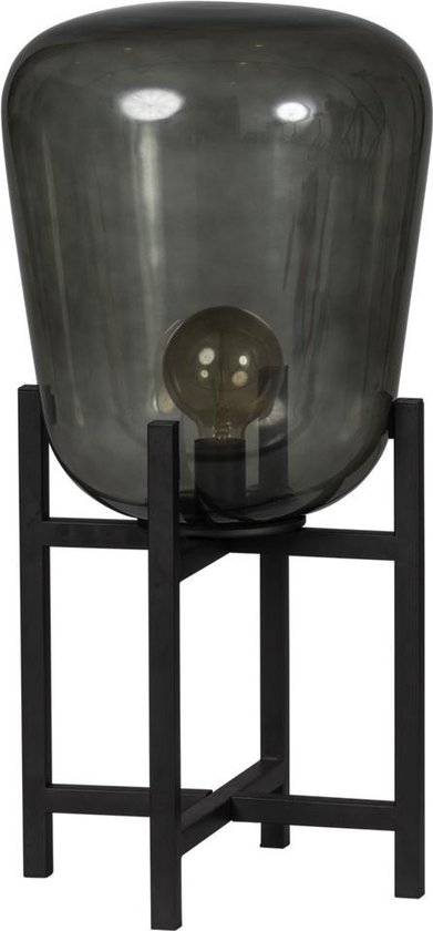 Reusachtig Manoeuvreren thema Expo Trading Benn tafellamp | rookglas | industrieel | 67 cm hoog | zwart |  bol.com