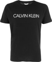 Calvin Klein relaxed fit crewneck logo shirt zwart - XL