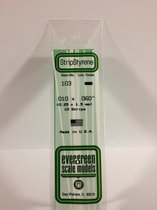 Evergreen 103 Strip 0,25mmX1,5mmX35cm - 10 stuks Styreen