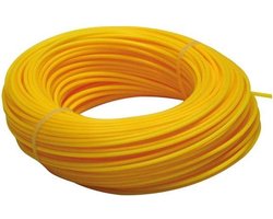 Toolland Trimmerdraad, nylon, geel, 2 mm, 100 m