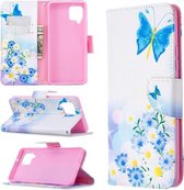 Voor Samsung Galaxy A42 5G Gekleurde Tekening Patroon Horizontale Flip Leren Case met Houder & Kaartsleuven & Portemonnee (Vlinder Liefde)