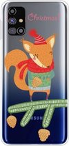 Voor Samsung Galaxy M31s Trendy Cute Christmas Patterned Case Clear TPU Cover Phone Cases (Fox)