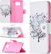 Voor Xiaomi Mi Poco X3 Gekleurde tekening patroon Horizontale flip lederen tas met houder & kaartsleuven & portemonnee (kleine boom)