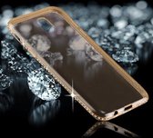 Voor Galaxy J5 (2017) (EU-versie) Diamond Border TPU transparante beschermhoes achterkant (goud)