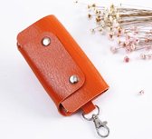 2 STKS lederen autosleutel Cover Key Case (oranje)