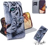 Voor Samsung Galaxy Note 20 Ultra Gekleurde Tekening Horizontale Flip Leren Case, met Houder & Kaartsleuven & Portemonnee (Tijger)