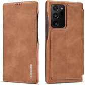 Voor Samsung Galaxy Note20 Ultra LC.IMEEKE Hon Ancient Series horizontale flip lederen tas met houder en kaartsleuf (bruin)