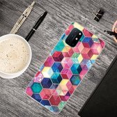 Voor OnePlus 8T schokbestendig geverfd transparant TPU beschermhoes (plant zes zijden)