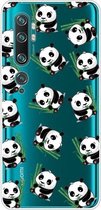 Voor Xiaomi CC9 Pro Painted TPU beschermhoes (Panda)