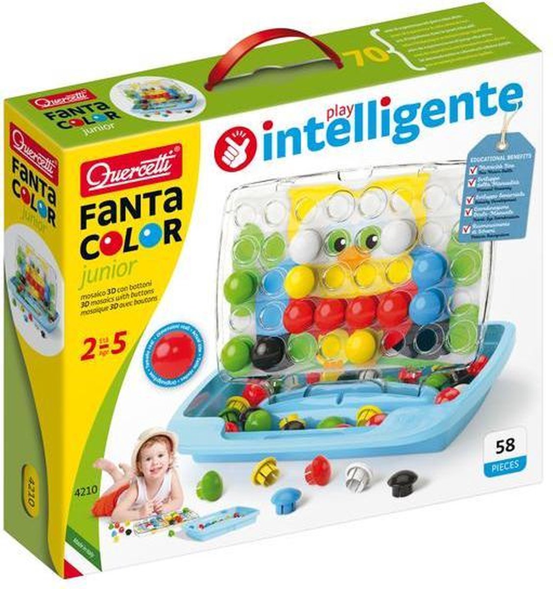 Quercetti Mozaïek Fantacolor Junior 56-delig — afbeelding 13