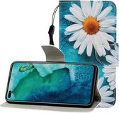 Voor Huawei Honor V30 / V30 Pro Gekleurde Tekening Horizontale Flip Leren Case met Houder & Kaartsleuf & Portemonnee (Chrysanthemum)