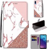 Voor ZTE Blade A5 2020 Gekleurde Tekening Cross Textuur Horizontale Flip PU Lederen Case met Houder & Kaartsleuven & Portemonnee & Lanyard (Poeder Steen Textuur)