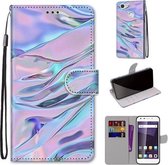 Voor ZTE Blade A6 / A6 Lite Gekleurde Tekening Cross Texture Horizontale Flip PU Leather Case met Houder & Kaartsleuven & Portemonnee & Lanyard (Fluorescerende Watertextuur)