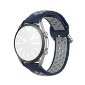 Voor Galaxy Watch 3 41 mm siliconen sport tweekleurige band, maat: gratis maat 20 mm (middernachtblauwgrijs)
