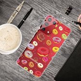 Voor Samsung Galaxy S30 Plus schokbestendig geverfd transparant TPU beschermhoes (donuts)