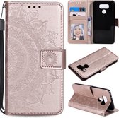 Voor LG G6 Totem Bloem Reliëf Horizontale Flip TPU + PU lederen tas met houder & kaartsleuven & portemonnee (rose goud)