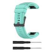 Voor Garmin Fenix 5X (26 mm) Fenix3 / Fenix3 HR siliconen vervangende polsband horlogeband (mintgroen)