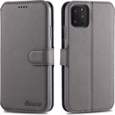 Voor iPhone 11 Pro Max AZNS kalf textuur magnetische horizontale flip pu lederen case met houder & kaartsleuven & fotolijst (grijs)