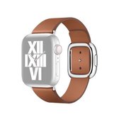 Lederen horlogeband in moderne stijl voor Apple Watch Series 6 & SE & 5 & 4 44 mm / 3 & 2 & 1 42 mm (bruin)