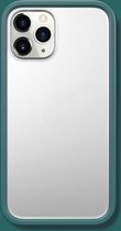 X-level Ultimate Series vloeibaar siliconen frame + frosted achterpaneel beschermhoes voor iPhone 12 Pro Max (groen)