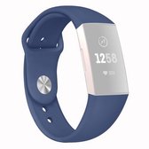 Voor Fitbit Charge 3 18 mm effen kleur siliconen band A (ijsblauw)