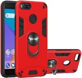 Voor Geschikt voor Xiaomi Mi 5X / A1 / X1 2 in 1 Armor Series PC + TPU beschermhoes met ringhouder (rood)