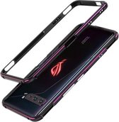 Voor ASUS ROG Phone 3 ZS661KS Aluminium schokbestendig beschermend bumperframe (zwart paars)