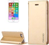GOOSPERY BLUE MOON FLIP voor iPhone 6 Plus & 6s Plus Crazy Horse Texture PU + TPU Horizontale Flip lederen hoes met houder & kaartsleuven & portemonnee (goud)