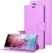 Voor Galaxy Note 10+ MERCURY GOOSPERY SONATA DAGBOEK Horizontale flip lederen tas met houder & kaartsleuven en portemonnee (paars)