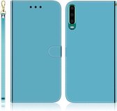 Voor Huawei P30 Geïmiteerd Spiegeloppervlak Horizontale Flip Leren Case met Houder & Kaartsleuven & Portemonnee & Lanyard (Blauw)