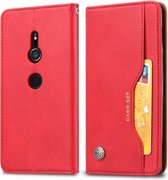 Kneed Skin Texture Horizontale Flip Leren Case voor Sony Xperia XZ3, met Fotolijst & Houder & Kaartsleuven & Portemonnee (Rood)