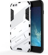 Punk Armor 2 in 1 PC + TPU schokbestendig hoesje met onzichtbare houder voor iPhone 6 Plus & 6s Plus (wit)