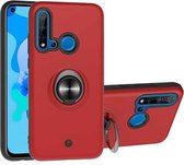 Voor Huawei P20 lite (2019) & 2 in 1 pc + TPU beschermhoes met 360 graden roterende ringhouder (rood)