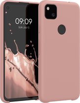 kwmobile telefoonhoesje voor Google Pixel 4a - Hoesje met siliconen coating - Smartphone case in winter roze