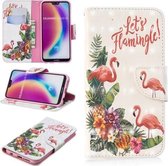 3D Gekleurde Tekening Patroon Horizontale Flip Leren Case voor Huawei P20 Lite, met Houder & Kaartsleuven & Portemonnee (Engels Flamingo)