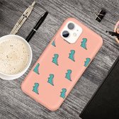 Voor iPhone 11 Cartoon Animal Pattern Shockproof TPU beschermhoes (oranje dinosaurussen)