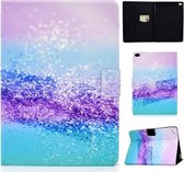Voor iPad Air / Air 2 / iPad 9.7 2017/2018 TPU Elektrisch geperst horizontaal Flip lederen tas met houder & kaartsleuf & slaap- / wekfunctie (kleur zand)