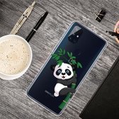 Voor OnePlus Nord N100 gekleurde tekening Clear TPU beschermhoesjes (Panda)