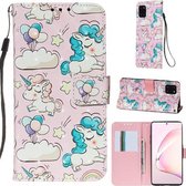 Voor Galaxy Note10 Lite 3D Schilderen Horizontale Flip Leren Case met Houder & Kaartsleuf & Portemonnee & Lanyard (Roze Pony)