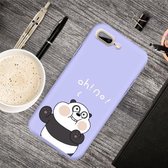 Voor iPhone 8 Plus & 7 Plus Cartoon Animal Pattern Shockproof TPU beschermhoes (Purple Panda)