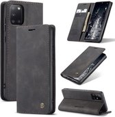 Voor Samsung Galaxy A31 CaseMe-013 Multifunctionele Retro Frosted Horizontale Flip Leren Case met Kaartsleuf & Houder & Portemonnee (Zwart)