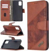 Voor Samsung Galaxy A71 Bijpassende Kleur Krokodil Textuur Horizontale Flip PU Lederen Case met Portemonnee & Houder & Kaartsleuven (Bruin)