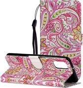 Voor Samsung Galaxy A31 Olie Reliëf Gekleurde Tekening Patroon Horizontale Flip PU Lederen Case met Houder & Kaartsleuven & Portemonnee (Peperbloem)