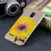 Zacht TPU-hoesje met zonnebloempatroon voor Galaxy A8 (2018)