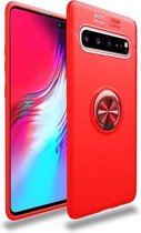 Magnetische 360 graden rotatie Ringhouder Armor Schokbestendig TPU-hoesje voor Galaxy S10 5G (rood)