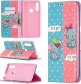 Voor Huawei P smart Z Gekleurde Tekening Patroon Onzichtbare Magnetische Horizontale Flip PU Lederen Case met Houder & Kaartsleuven & Portemonnee (Olifant)